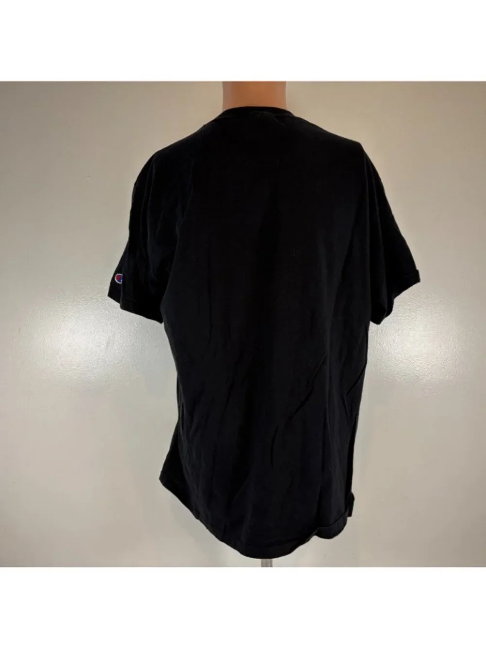 Vintage Champion XFL T Shirt Mens Size L Black Football Logo Vince McMahon Y2K - Picture 4 of 6